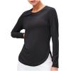 NineFit Basics Sunscreen Long Sleeve Tops for Women UV Protection Breathable Shirts Lightweight Quick Dry SPF Hiking Fishing Shirts, X-Large, A02_black view 1