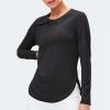 NineFit Basics Sunscreen Long Sleeve Tops for Women UV Protection Breathable Shirts Lightweight Quick Dry SPF Hiking Fishing Shirts, X-Large, A02_black view 2