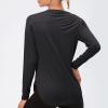 NineFit Basics Sunscreen Long Sleeve Tops for Women UV Protection Breathable Shirts Lightweight Quick Dry SPF Hiking Fishing Shirts, X-Large, A02_black view 4