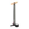 LEZYNE Steel HV Floor Drive 3.5 High Volume Bicycle Floor Pump with Accurate 3.5" Analog Gauge - 100 PSI Tire Air Pump for Mountain/Gravel Bikes - ABS-1 Pro Chuck Fits Presta/Schrader Valve, Flat Gray view 1