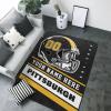 Custom Pittsburgh Rug for Bedroom Personalized Area Rugs with Name and Number Custom Football Carpet Gifts for Fans Men Women view 1