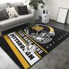 Custom Pittsburgh Rug for Bedroom Personalized Area Rugs with Name and Number Custom Football Carpet Gifts for Fans Men Women view 2