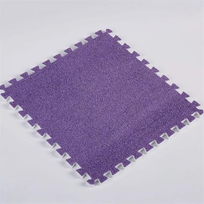 12pcs Soft Plush Play Mat,EVA Foam Carpet Interlocking Exercise Tiles Floor Carpet and Rug Easy to Clean Soft Fuzzy Climbing Activity Mat 30 * 30 CM(Dark Purple)