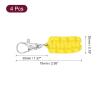 uxcell 4pcs Paracord Zipper Pulls, Paracord Lanyard Keychain for Backpacks, Tents, Trolley Cases, Traveling Cases, Key, Jackets, Light Yellow view 2