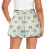 SCRAWLGOD Highland Cow Shorts for Girls 7-8 Floral Girls Athletic Shorts with Pockets Cattle High Waist Butterfly 2 in 1 Sports Shorts for Little Kids Summer Flowy Running Shorts Gym Yoga view 2