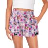 SCRAWLGOD Dachshund Dog Shorts for Girls 10-12 Flower Children's Place Girls Shorts with Pockets Quick Dry Elastic Waist Athletic Shorts Butterfly 2 in 1 Running Shorts Sports Flowy Skorts view 1