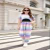 Arshiner Children's Casual Wear Tie-Dye 3 Piece Set High Low Hem Top, Cami, and Sweatpants for Girls 6-13 Years view 3