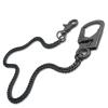 Ahiller Men's Heavy Duty Wallet Chain - 25" Stainless Steel Key Chain with Alloy Carabiner & Double Lock, for Biker Punk Style Accessories (QK-Gunmetal-JR-1P) view 1