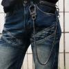 Ahiller Men's Heavy Duty Wallet Chain - 25" Stainless Steel Key Chain with Alloy Carabiner & Double Lock, for Biker Punk Style Accessories (QK-Gunmetal-JR-1P) view 2