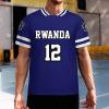 Vafogehu Flag of Rwanda Men's Football Jersey Basketball Jersey Short Sleeve Casual T-Shirt 5XL view 2