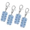 uxcell 4pcs Paracord Zipper Pulls, Paracord Lanyard Keychain for Backpacks, Tents, Trolley Cases, Traveling Cases, Key, Jackets, Sky Blue view 1
