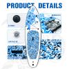 FEATH-R-LITE Inflatable Stand Up Paddle Board 10'6''x33''x6'' Ultra-Light (18.9lbs) SUP with Paddleboard Accessories,Fins,Adjustable Paddle, Pump,Backpack, Leash, Waterproof Phone Bag view 4