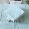 12pcs Soft Plush Play Mat,EVA Foam Carpet Interlocking Exercise Tiles Floor Carpet and Rug Easy to Clean Soft Fuzzy Climbing Activity Mat 30 * 30 CM(Black) view 3