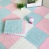 12pcs Soft Plush Play Mat,EVA Foam Carpet Interlocking Exercise Tiles Floor Carpet and Rug Easy to Clean Soft Fuzzy Climbing Activity Mat 30 * 30 CM(Black) view 4