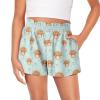 SCRAWLGOD Highland Cow Shorts for Girls 5-6 Floral Girls Athletic Shorts with Pockets Cattle High Waist Butterfly 2 in 1 Sports Shorts for Toddler Kids Summer Flowy Running Shorts Gym Yoga view 1