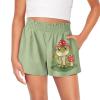 SCRAWLGOD Mushrooms Frog Shorts for Girls 12-14 Kids Summer Athletic Running Shorts Casual Elastic Waist Butterfly 2 in 1 Sports Shorts with Pockets Breathable Girls Butterfly Shorts with Liner view 1