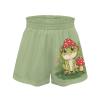 SCRAWLGOD Mushrooms Frog Shorts for Girls 12-14 Kids Summer Athletic Running Shorts Casual Elastic Waist Butterfly 2 in 1 Sports Shorts with Pockets Breathable Girls Butterfly Shorts with Liner view 4