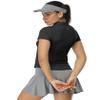icyzone Women's Slim Fit Golf Polo Shirts Collared Short Sleeve Workout Shirt Tennis Exercise T-Shirts (Black, S) view 2