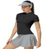 icyzone Women's Slim Fit Golf Polo Shirts Collared Short Sleeve Workout Shirt Tennis Exercise T-Shirts (Black, S) view 4