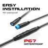 AMYET Electric Bicycle Extension Cable, 2/3/4/5Pin Male Female Waterproof Electric Bike Extension Cable for Electric Bicycle Light/Throttle/Ebrake/Display view 3