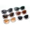 COTIA Fashion Cat Eye Luxury Pearl Sunglasses for Womens Sexy Cateye Irregular Handmade Cute Bling Pearl Sun Glasses W35 (black) view 3