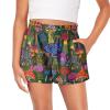 SCRAWLGOD Magic Mushrooms Shorts for Girls 4T Kids Flowy Shorts for Toddler Kids Casual Athletic Running Shorts with Pockets Pleated Butterfly Shorts High Waist Biker Shorts Training Sports view 1