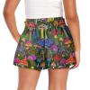 SCRAWLGOD Magic Mushrooms Shorts for Girls 4T Kids Flowy Shorts for Toddler Kids Casual Athletic Running Shorts with Pockets Pleated Butterfly Shorts High Waist Biker Shorts Training Sports view 2