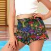 SCRAWLGOD Magic Mushrooms Shorts for Girls 4T Kids Flowy Shorts for Toddler Kids Casual Athletic Running Shorts with Pockets Pleated Butterfly Shorts High Waist Biker Shorts Training Sports view 3