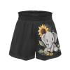 SCRAWLGOD Elephant Shorts for Girls 6-12 Month Sunflower Kids Casual Flowy Running Shorts Black Summer High Waist Athletic Shorts with Pockets and Breathable Liner Quick Dry Butterfly Shorts view 4