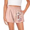 SCRAWLGOD Milk Cow Shorts for Girls 14-16 Strawberry Kids High Waist Butterfly Shorts with Pockets Heart Summer Casual Flowy Athletic Shorts Quick Dry Running Shorts 2 in 1 Skirts Double Layer view 1