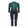 Hedmy Kid's Full Body Swimwear Boys One Piece Swimsuit Long-Sleeve Water Sportswear Rash Guard UPF 50+ Sunsuit Green 9-10 Years view 1