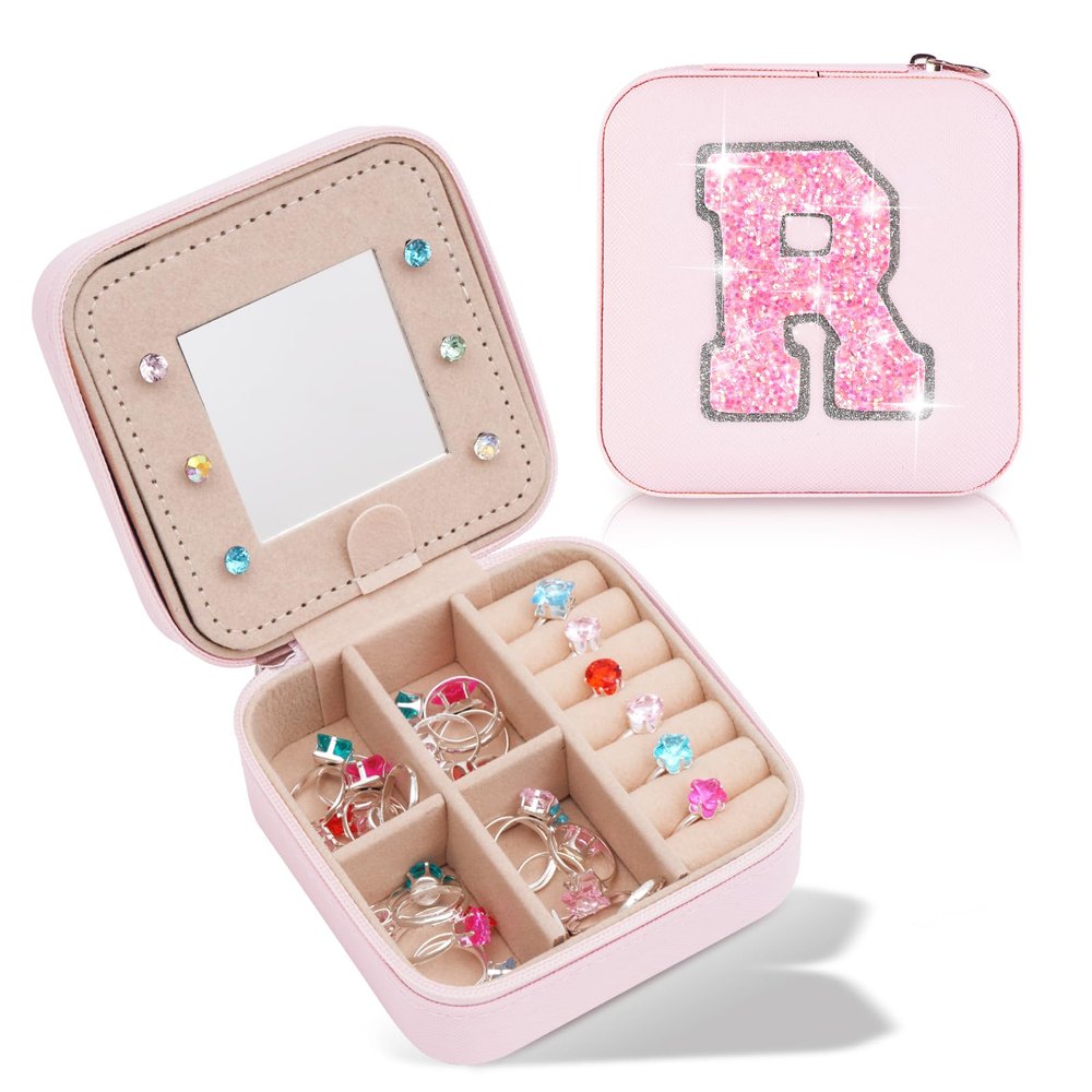 Uygafly Personalized Anniversary Wife's Birthday Gifts,Mothers Day Gifts for Women Wife,Wife Gifts from Husband,Cool Birthday Gifts for Wife,Jewelry Case Cute Jewelry Box for Women | Pink,R