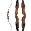 60 ILF Recurve Bow 30-60Lbs Wood Riser Takedown Recurve Bow American Hunting Bow Right Handed (Only Bow, 60 Lbs)