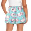 SCRAWLGOD Kawaii Axolotl Shorts for Girls 10-12 Salamander Flowy Athletic Shorts for Teen Girls Gym Yoga Workout Running Skort 2 in 1 Butterfly Shorts with Pockets Elastic Waist Summer view 2