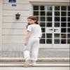 Arshiner Girls Activewear Set 3 Piece High Low Hem Overlay Top, Cami, and Sweatpants for Children 6-13 Years view 4