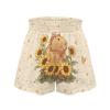 Pointodoor Guinea Pig Girl Athletic Ruffle Shorts Cute Summer Shorts for Girls 5-6 Sunflower High Waisted Yoga Dance Shorts Comfy Workout Gymnastics Shorts view 4