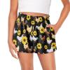 Pointodoor Chicken Athletic Shorts for Toddler Girls Black Butterfly Shorts for Girls 3-16 Summer High Waist Pull On Shorts Sunflower Kids Running Training Yoga Dance Shorts view 1