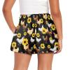Pointodoor Chicken Athletic Shorts for Toddler Girls Black Butterfly Shorts for Girls 3-16 Summer High Waist Pull On Shorts Sunflower Kids Running Training Yoga Dance Shorts view 2
