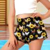 Pointodoor Chicken Athletic Shorts for Toddler Girls Black Butterfly Shorts for Girls 3-16 Summer High Waist Pull On Shorts Sunflower Kids Running Training Yoga Dance Shorts view 3