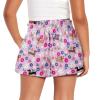 SCRAWLGOD Dachshund Dog Shorts for Girls 3T-4T Flower Children's Place Girls Shorts with Pockets Quick Dry Elastic Waist Athletic Shorts Butterfly 2 in 1 Running Shorts Sports Flowy Skorts view 2