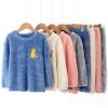 NineFit Basics Pajamas Fleece Pajama Set Winter Warm Plush Tops Pants Outfits Sleepwear Soft Comfy 2 Piece Jammies Loungewear Pjs Beige 13-14 Years view 4