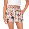SCRAWLGOD Rooster Shorts for Girls 6-12 Month Flower Girls Butterfly Shorts with Pockets Chicken Casual Breathable Athletic Running Shorts for Toddler Kids High Waisted Flowy Shorts Sports Skorts view 1