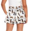 SCRAWLGOD Dachshund Shorts for Girls 7-8 Dog Paw Girls Athletic Shorts Bone Summer Gym Yoga Running Shorts for Kids Casual High Waist Butterfly Shorts with Pockets Flowy Shorts and Liner view 2