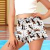 SCRAWLGOD Dachshund Shorts for Girls 7-8 Dog Paw Girls Athletic Shorts Bone Summer Gym Yoga Running Shorts for Kids Casual High Waist Butterfly Shorts with Pockets Flowy Shorts and Liner view 3