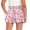 Pointodoor Koala Running Shorts for Girls Cute High Waisted Athletic Shorts Strawberry Wide Leg Shorts Summer Running Shorts with Pockets for Fitness Gym view 2
