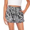 SCRAWLGOD Zebra Stripes Print Shorts for Girls 10-12 Summer Girls Flowy Butterfly Shorts with Spandex Liner Casual Sports Athletic Shorts with Pockets High Waisted Running Shorts for Teen Kids view 1