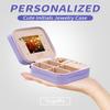 Uygafly Travel Essentials for Women - Travel Accessories Travel Stuff,Mini Jewelry Organizer Jewelry Case for Traveling,Cute Personalized Jewelry Box,Birthday Gifts for Girls Women | Lavender,E view 3