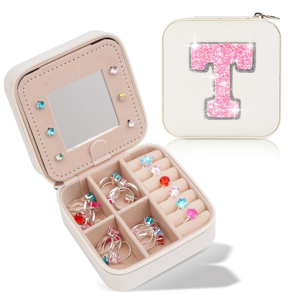 Uygafly Teacher Appreciation Gifts for Women,Teacher Gifts Ideas,Thank You Teacher Gifts from Students Birthday Gifts Teacher Retirement Gifts for Women Teachers Day Gift,Jewelry Case | Cream,T