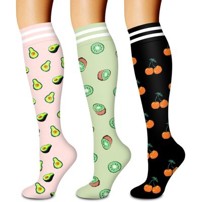 3 Pack Medical Compression Sock-Compression Sock For Women and Men Circulation -Best for Running,Nursing,Athletic Sports