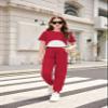 Arshiner Girls Comfortable 3 Piece Set Short Sleeve Overlay Top, Cami, and Sweatpants for 6-13 Years Old view 2